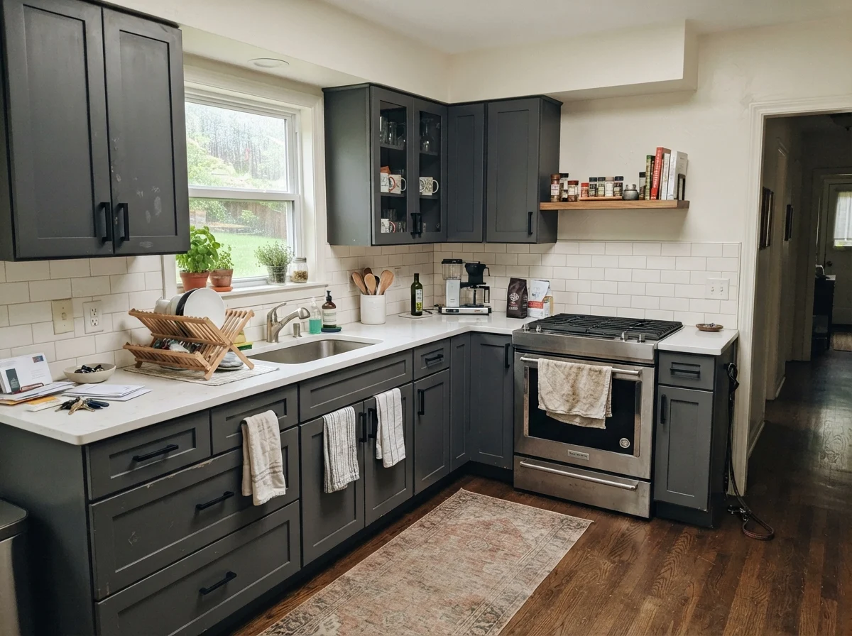 kitchen with Sherwin-Williams Cyberspace