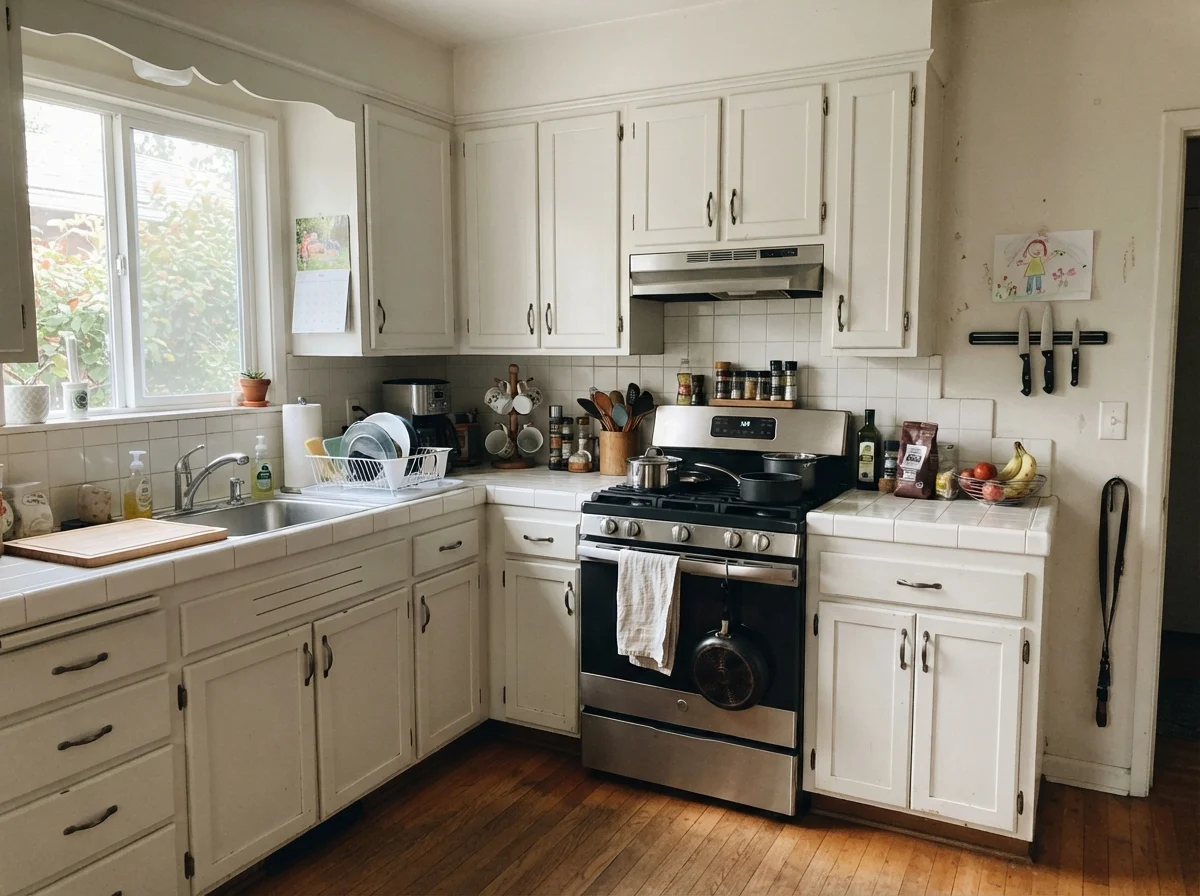 kitchen with Benjamin Moore White Dove