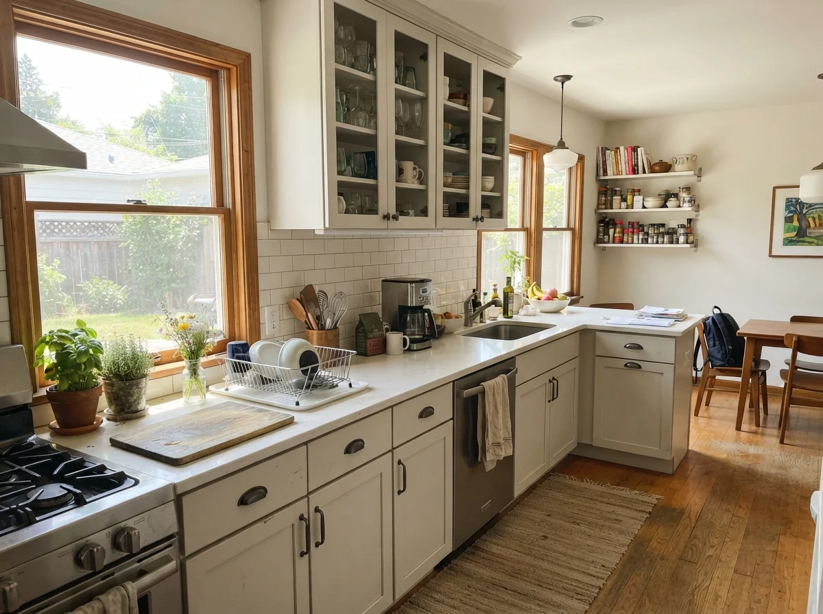 kitchen with Sherwin-Williams Alabaster